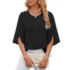 Women's Blouses Fashion Womens Casual Round Neck Loose T Shirts For Women Oversized Tee Shirt Exercise Size Small Tops