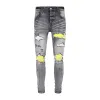 Designers Jeans Mode Pierre Droite Hommes Biker Trou Stretch Denim Casual Jean Luxurys Hommes Skinny Elasticit Pantalon