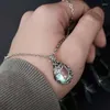 Łańcuchy Guftm kryształowe dzielone serce naszyjnik dla kobiet w stylu vintage w kształcie księżyca Naszyjniki księżycowe wisiorki moda estetyczna biżuteria y2K biżuteria