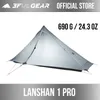 Tende e rifugi 3F UL GEAR ufficiale Lanshan 1 pro Tenda da esterno Persona ultraleggera da campeggio 3 stagioni Professionale 20D Silnylon senza stelo 231202