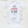 Conjuntos de ropa Soy la niña de papá Bebé que viene a casa Traje Babygrow Sleepsuit Newbron Ducha Regalo Infantil Mameluco Unisex Sleepsuit Ropa de bebéL231202