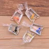 Charms 6pcs Simulated Resin Goldfish In Transparent Water Bag Animal Pendant For Earring Keychain Jewerly Making Diy Accessories