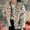 Frauen Pelz Clothland Frauen Süße Nette Print Lamm Mantel Einreiher Langarm Casual Winter Mode Jacke Mujer CB047