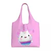 Borse per la spesa Gabbys Modello casa delle bambole Borsa per la spesa Borsa da donna a spalla in tela Kawaii Borsa a mano di grande capacità