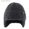 Bonnet/Crâne Casquettes Doux Chaud Chapeaux D'hiver Pour Femmes Fausse Fourrure Tricoté Chapeau Extérieur Oreilles Protection En Peluche Bonnet Bonnet Mode Rue Hip Hop CL231202