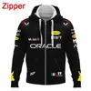 Herenhoodies 2023/2024 Nieuw F1 Formule 1 Racing Team Sweatshirts en Damessportkleding met capuchon Kleding met ritssluiting 3D-printen Straatwandelen Lente Vlt3