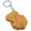 Keychains Metal Key Ring Chicken Keychain Fake Fried Hang Simulation Food Rings Fired Student