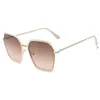 Korean style metallic light colored slimming sunglasses for women with round faces fashionable Instagram style street photo sunglasses for men with UV protection