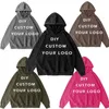 Men's Hoodies Cotton Vintage Washed Customize Logo Your OWN Design Brand Logo/Picture/Text Customzation DIY M-3XL Drop