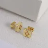 18k Gold Designer Earrings Stylish High Quality Stud for Brides Weddings Parties Banquets Gifts