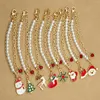 Braccialetti di collegamento 1 PC 2023 Natale color oro perla imitazione albero di Babbo Natale ciondolo braccialetto braccialetto regali dell'anno