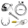 Urinary catheter anti-disconnection ring lid chastity lock male stainless steel CB lock short penis phallic lock Chastity cage for men Chastity Devices