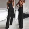 Women's Jumpsuits Rompers Fashion Office Straight Playsuit Overall Solid Color Summer Sleeveless High Waist Romper Ladies Tube Top Elegant Jumpsuit 231202