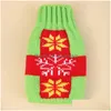 Party Favor Dhs Christmas Knitted Wine Bottle Er Xmas Beer Wines Bags Santa Snowman Moose Beers Bottles Ers Wholesale B1101 Drop Del Dh6Fg