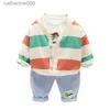 Set di abbigliamento OLEKID 2023 Primavera Autunno 3 pezzi Set di abbigliamento per ragazzi Cotone Arcobaleno Felpa Cappotto Manica lunga Hoodi Baby Boy Jeans Abbigliamento SetL231202