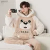 Men's Sleepwear 2023 Men Winter Pajamas Sets Coral Fleece Pyjama Cozy Warm Homewear Pijama Hombre Nightwear Suits Sleepwear Large Size NightgownL231202