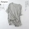 Camisetas femininas 2023 verão camisa de algodão mulheres harajuku bambu batwing manga tops modal oversize casual tee ed271 200g