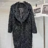 Женские тренчи зимой 2023 года, нишевое яркое шелковое плюшевое пальто Spice Girl с хлопком, теплое длинное и широкое пальто, женская одежда