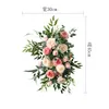 Decorative Flowers Wreaths Custom Rose Artificial Flower Row Table Flower Ball Party Floral Arrangement Wedding Arch Backdrop Decor Flowers Wall Rouge Pink 231201