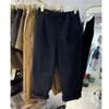 Женские брюки, однотонные, с эластичной резинкой на талии, с карманом на пуговицах, большие Гарлемы, осенние шикарные и зимние свободные широкие прямые повседневные брюки