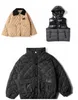 2023 Luxe Enfant Down Parka Vestes d'hiver Enfants Downs Parkas Vêtements d'extérieur Marque de mode à capuche Porte chaude vers le bas Veste Manteau Asiatique