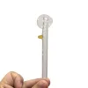 Glasrökningsoljebrännare rör med stativet handtag 30 mm skålar Skjut glasbrännare rör 90 grader ner stam för vattenoljebubblor bj