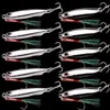 Baits Lures 10PClot Metal Cast Jig Spoon 10g 15g 20g 30g 40g Lures set With Hook Casting Jigging Fish Sea Bass Fishing Lure Artificial Bait 231201