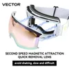 Ski Goggles VECTOR Men Snowboard Glasses Women Winter Outdoor Snow Sunglasses UV400 Double Layers Lens AntiFog Skiing 231202