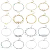 Barefoot230Z 16 Stück Fuß-Knöchelketten-Armbänder, verstellbare Strand-Fußkettchen, Fußschmuck-Set, Fußkettchen für Frauen und Mädchen