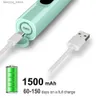 Toothbrush Holders Sonic Electric Toothbrush Green Waterproof Adult 15 Modes USB C Rechargeable 8 Replaceable Heads Dental Tools Kit Holder Free Q231202