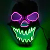 Fuoco Qilin Maschera luminosa Denti antichi Teschio Halloween Horror Fantasma Faccia Zombie Pirata Fantasma Testa Buco Faccia