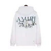 Zastanowca bluza z kapturem ami Ami Hodie 2023 Autumn and Winter New Loose Floral Hoodie Wysokiej jakości przystojny AMIS 1 TM03