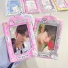 Card Holders Mini Pocard Holder Kawaii Kpop Picture Idol Cards Display Keychain Bag Pendent Ins Po Protector Room Decor