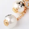 Keychains ENAMEL HALLOWEEN PUMPKIN KEYCHAIN ​​WEMEN MÄN CRYSTAL Pearl Camellia Beauty Portrait Tassel Key Ring Car Wallet Accessories Z124