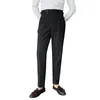 Abiti da uomo Pantaloni da uomo Abito vintage a vita alta Pantaloni stile business slim fit con tasche classiche in tessuto morbido e traspirante