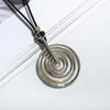 Pendentif Colliers Cercles Grands bijoux épais pour femmes en longue chaîne Collier Mode coréenne 2023 Femme Beauté