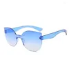 Lunettes de soleil Jelly Color One Piece Film Fashion PC