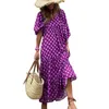 Casual Dresses Plus Size Half Sleeve Dress Women Bohemian Beach Cotton Elegant 2023 Maxi Female Vestidos Ankle Length