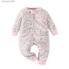 Ensembles de vêtements 2023 Nouveau Automne Hiver Chaud Nouveau-Né Bébé Filles Garçons Barboteuse Pyjama Polaire Combinaison Bébé Fille Dessin Animé Mignon Pjms 9-24 Mois VêtementsL231202