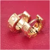 Stud Titanium Steel 18K Love Felring for Woman Exvqualite Prosta moda