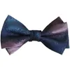 Галстуки-бабочки синего и фиолетового волшебного цвета, свадебная мода, британская подарочная коробка для жениха и жениха, свадебный мужской галстук-бабочка 231202