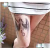 Tatouages temporaires transfrontaliers personnalisés autocollants de tatouage de bras d'ange déchu avec Ricaron Wateattoo Rproof pour les hommes et Dhwwq