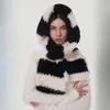 Sciarpe Sciarpa invernale a righe colorate Sciarpa lavorata a maglia in lana d'agnello calda addensata Sciarpa lunga all'aperto in peluche morbido Scialle Y2k Regali di Natale hijab 231201
