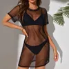 Men's T Shirts Women's Long Short Sleeve Casual Tops Dress See Through Crop Sheer Mesh Underwear Lingerie For Women 5x