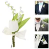 Fleurs décoratives poignet Corsage chaînes de fleurs main mariage mariée Bracelet demoiselle d'honneur mariée Bracelet décor
