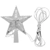 Decorações de Natal Behogar piscando LED lâmpada de mudança de cor Xmas Árvore de Natal Topper Decorações de estrela Luz Plug UE para casa navidad kerst natale 231201