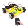 Voiture électrique / Rc bricolage modèle en plastique kit téléphone portable télécommande jouet ensemble enfants physique expérience scientifique assemblé voitures radiocommandées Lj20 Dhclz