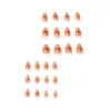 False Nails 2023 24pcs/Box Detachable Coffin Wearable Rhinestone Ballerina Fake Full Cover Nail Tips Press On