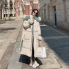 Trenchs de femmes manteaux Herstory Down coton rembourré veste femmes 2023 hiver coréen épaissi moyen et long genou longueur manteau