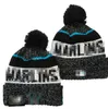 Miami''Marlins'''Beanies Cappelli bobble Caps da baseball Caps 2023-24 Fashion Designer Cappello Bucket Cappello Chunky Fuce Pom Beanie Cappello Christmas